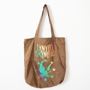 Vintage Lynyrd Skynyrd Vintage Tote Bag Rainbow Purse Canvas